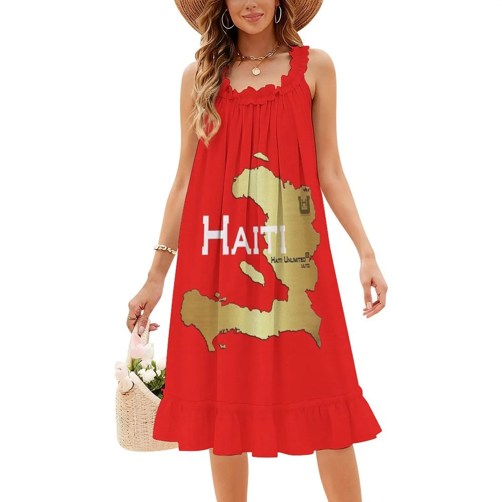 هايتي غير محدودة خريطة هايتي المرأة الهيب هوب الشارع الشهير فستان جرافيك طباعة ملابس للنادي هايتي هايتي خريطة هايتي تاون هايتي #4