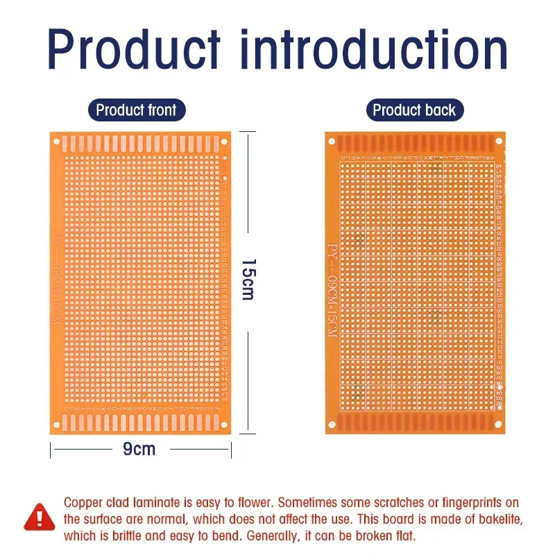 5PCS 9x15cm pcb prototype Copper Perfboard PCB Boards 9*15cm Universal Breadboard Single Sided Printed Circuit Board