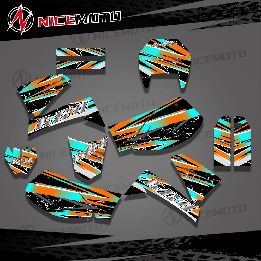 Motorcycle Graphic Background Decal Sticker For KTM LC4 Enduro1998 1999 2000 2001 2002 2003 2004 2005 2006 2007