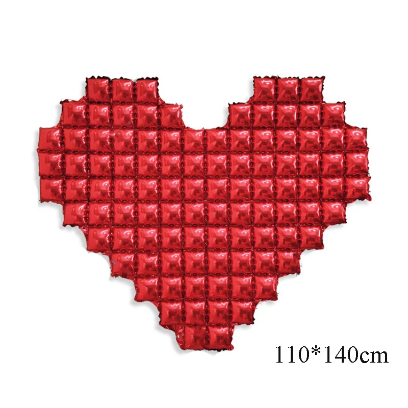 1 Stück Große Hintergrund-Wanddekoration Herz-Love-Ballons für Frauentag, Valentinstag, Königinnentag, Hochzeit, Heiratsantrag – Detail 2