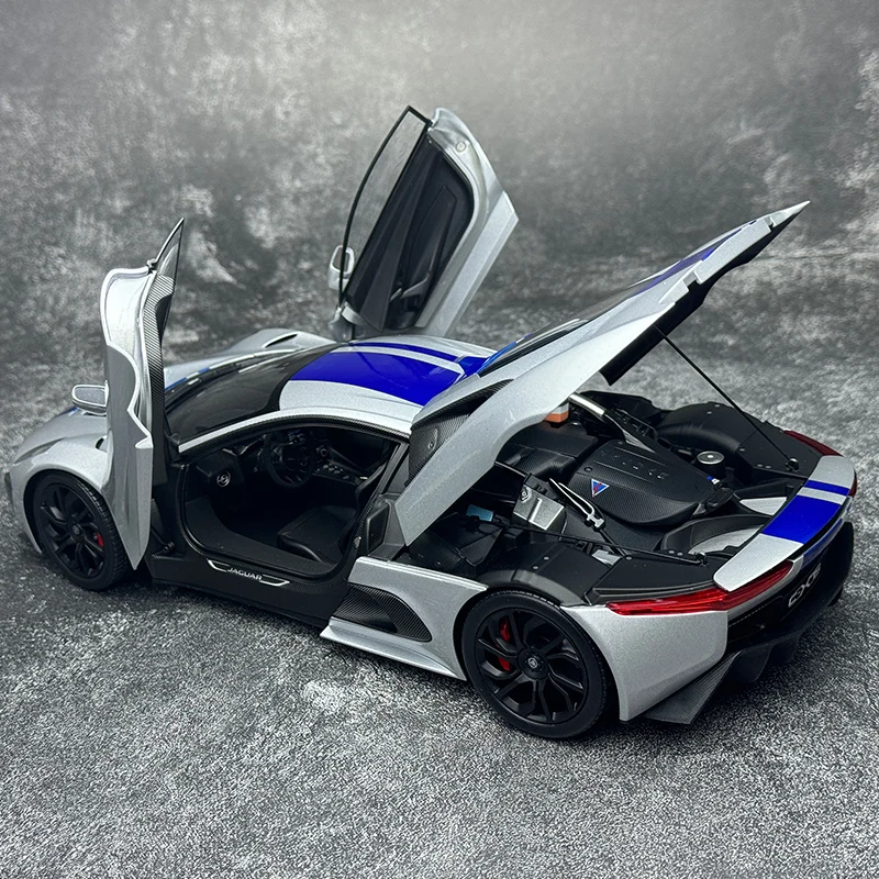 Jaguar C-X75 2015 CX75 Modelo de Carro Esportivo, 100% Real, Metal, Presente de Aniversário, Parentes, Escala 1:18