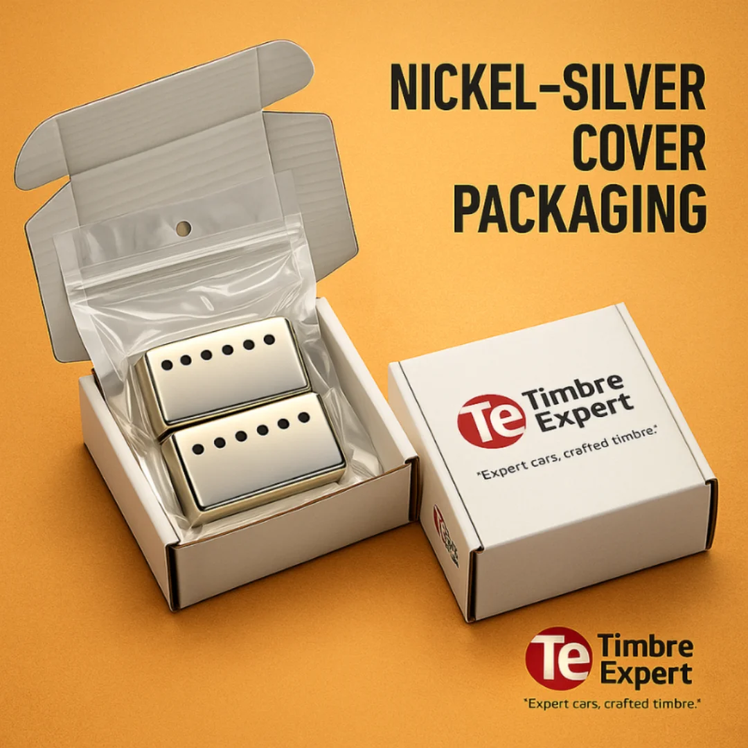Nickel Silver Alloy Humbucker Pickup (49.2mm/50mm/52mm Pole Spacing)Cover for LP Guitar Bridge and Neck Pickups Frame view 4