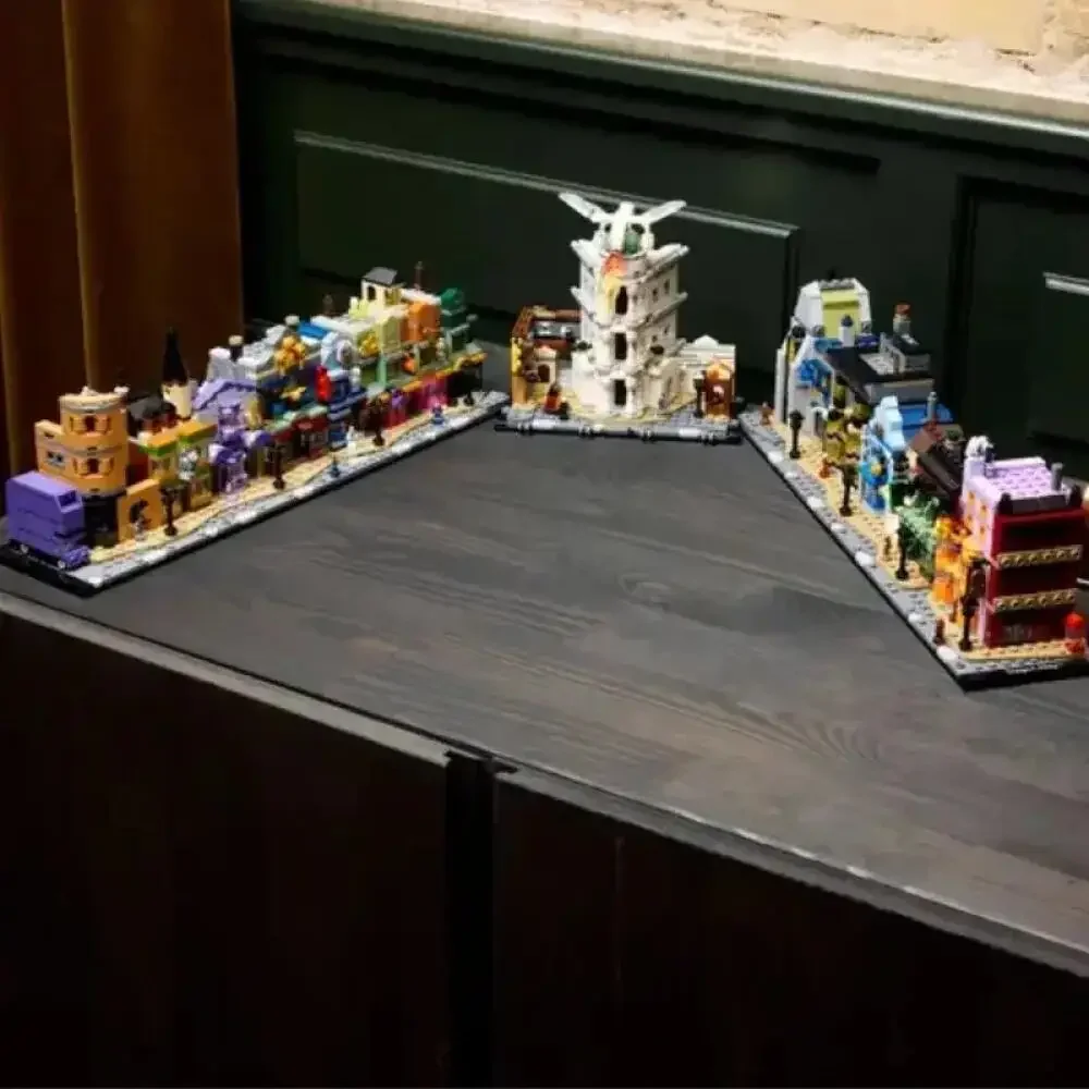 2750 قطعة تناسب 76444 زقاق رائع اللبنات متجر العمارة الطوب للأصدقاء ديكور عرض الشارع هدايا عيد الميلاد عيد الميلاد