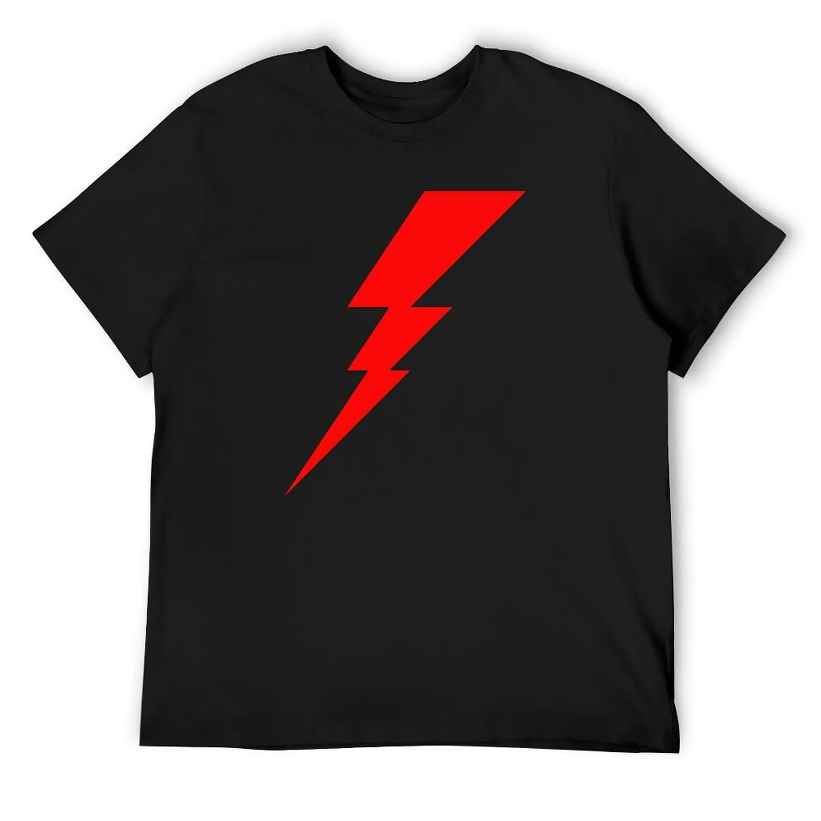 

White And Red Geometric Shape Lightning Bolt T-Shirt sweat plus sizes fruit of the loom mens t shirts