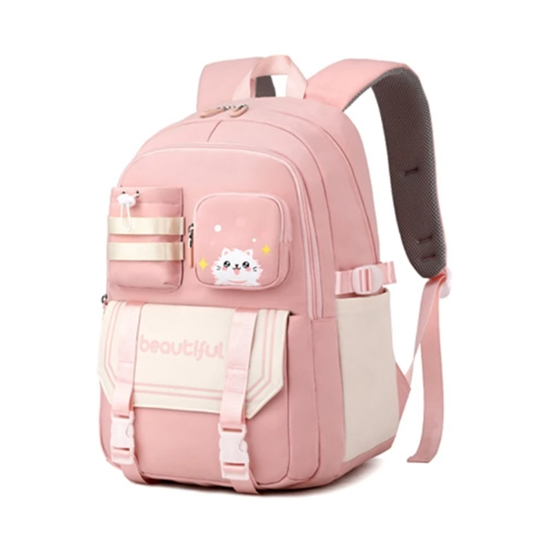 Mochila elegante coreana para niñas, bolso escolar capacidad, mochila informal