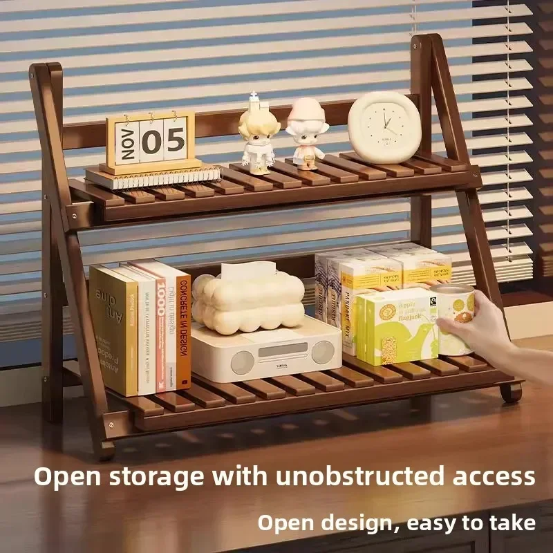 New model Household GoodsDesktop Folding Shelf, Countertop Bookshelf, Finishing Shelf, Room Cosmetic Storage Shelf