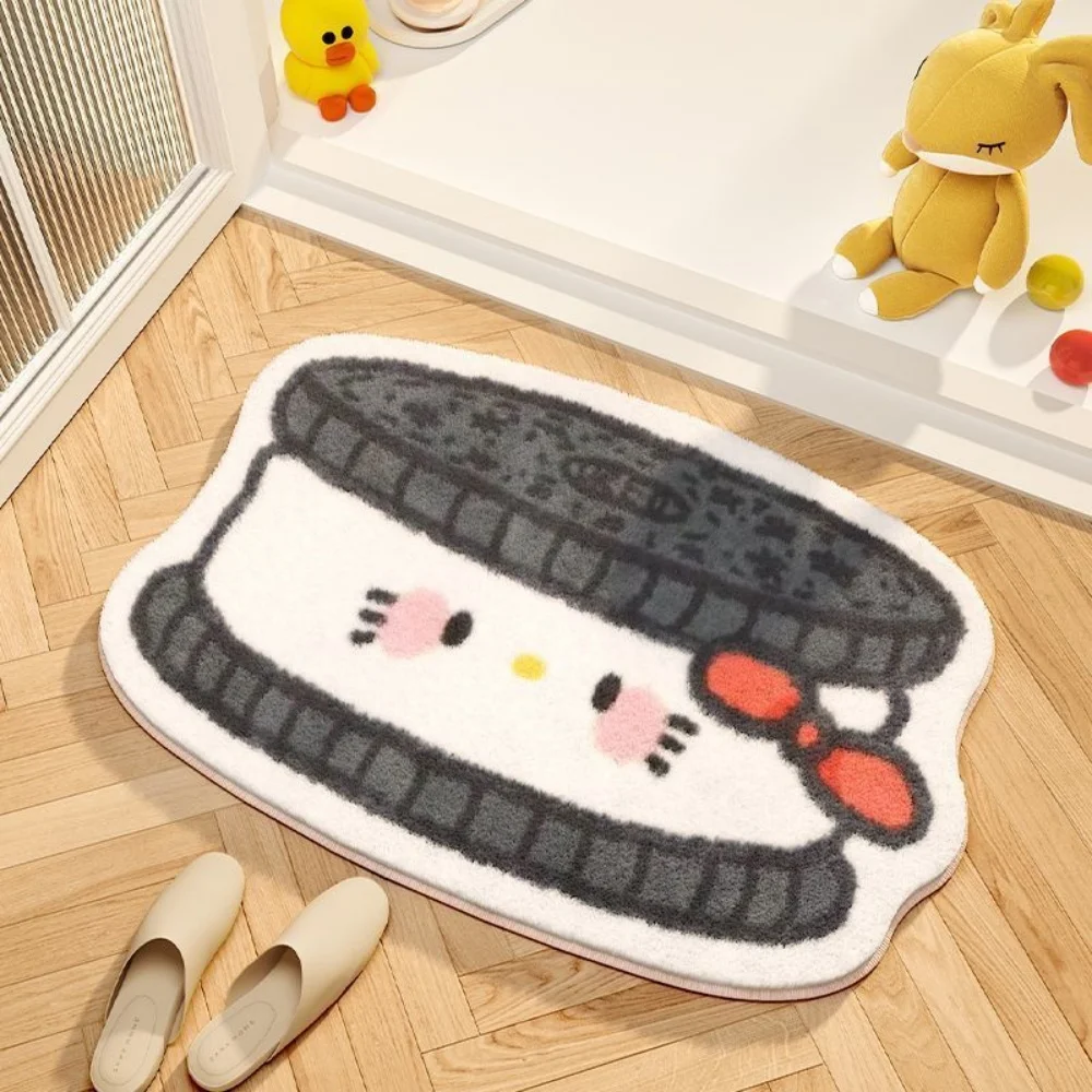 

Hello Kitty плюшевый ковер неправильной формы для гостиной, детский коврик для ползания, круглый ковер, коврик для гостиной, игровой напольный коврик