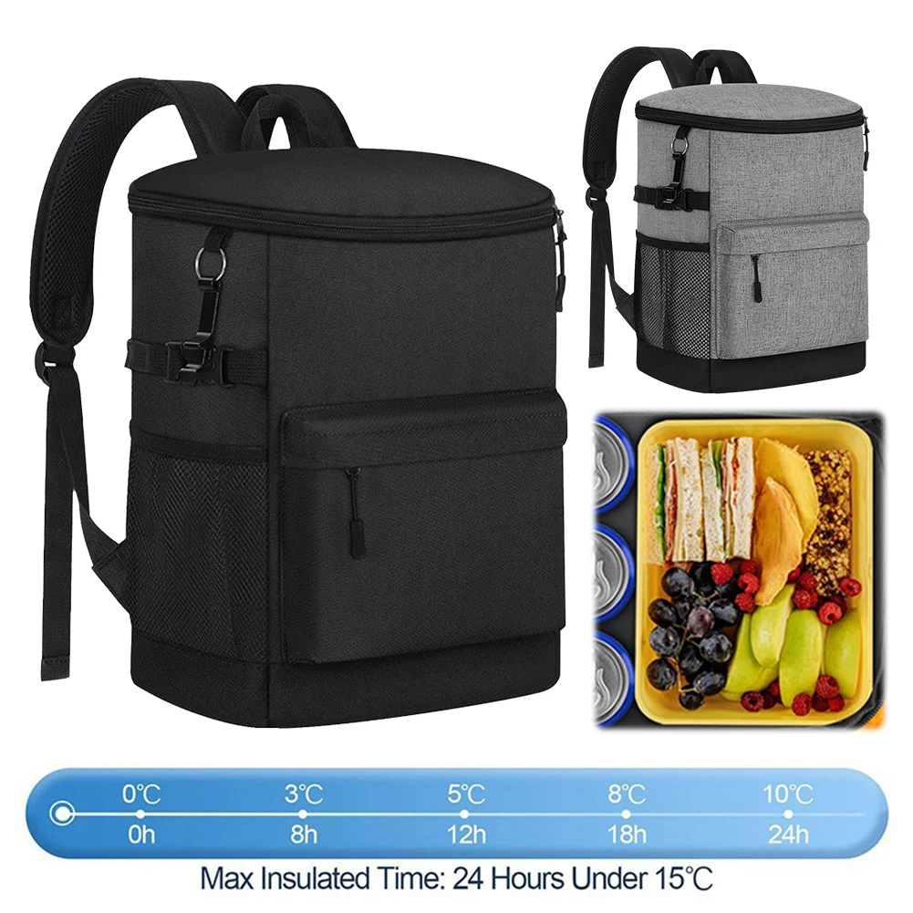 

17L 30 Cans Cooler Backpack Large Capacity Lunch Backpack Thermal Backpack for Camping Hiking Picnic