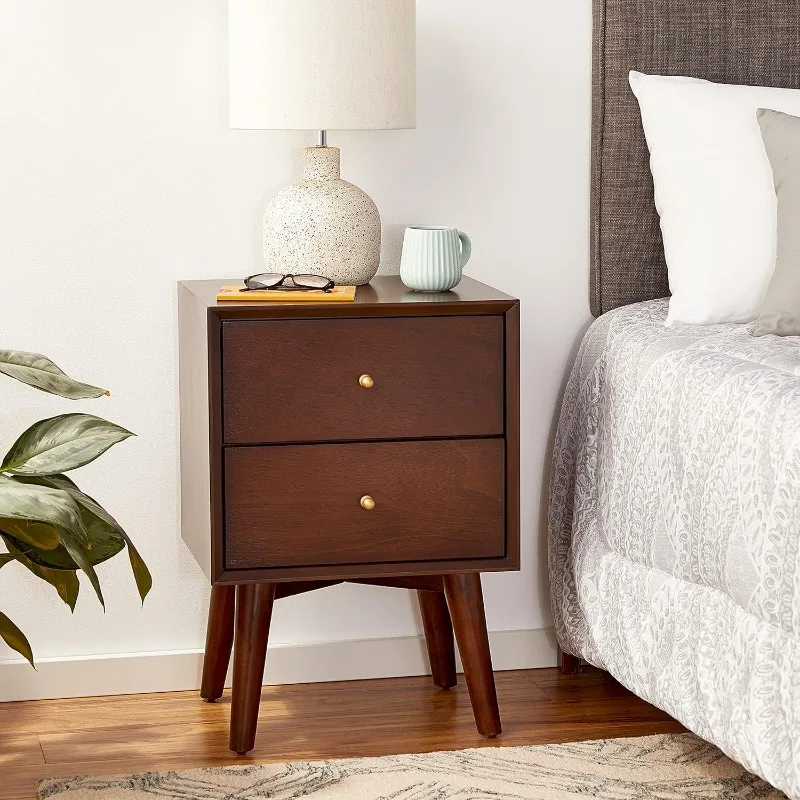 Wipe with Dry/Damp Cloth Furniture Flynn Nightstand Walnut