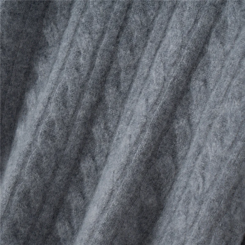 ADDONEE Sweter Pullover Leher-o Kasmir 100% Wanita Rajutan Kabel Pakaian Rajut Kasmir Gaya Sederhana Atasan Pakaian Musim Gugur Musim Dingin