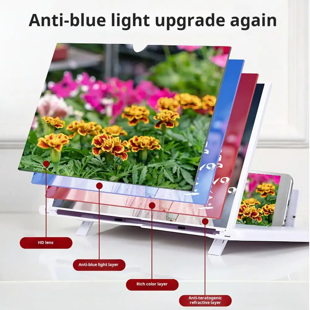 AMPLIFICADOR DE PANTALLA para teléfono móvil, accesorio para ver películas, lupa de pantalla 3d, diseño plegable
