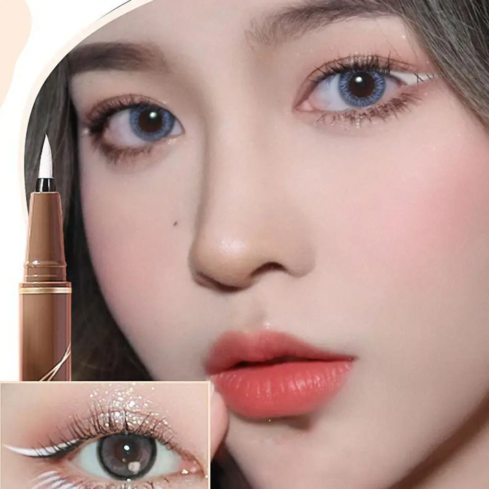 Ultra Dunne Vloeibare Eyeliner Waterdicht Niet Vlekken Liggende Zijderups Pen Langdurige Sneldrogende Ogen Make-Up Tool Beginner Beginner