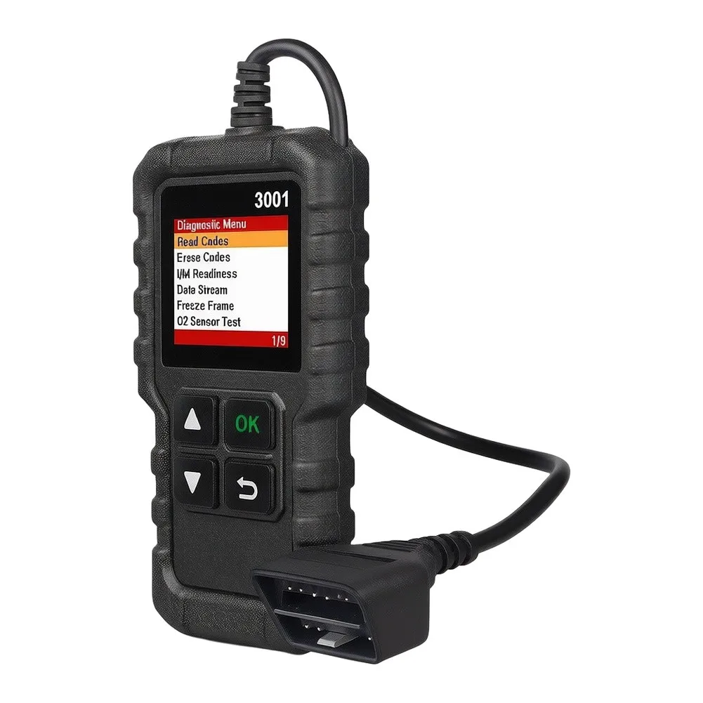 Engine Code Scanner Car Diagnostic Tool For Quick Vehicle Fault Detection Clear Fault Codes 76cm Cable Length For OBD2 Vehicles