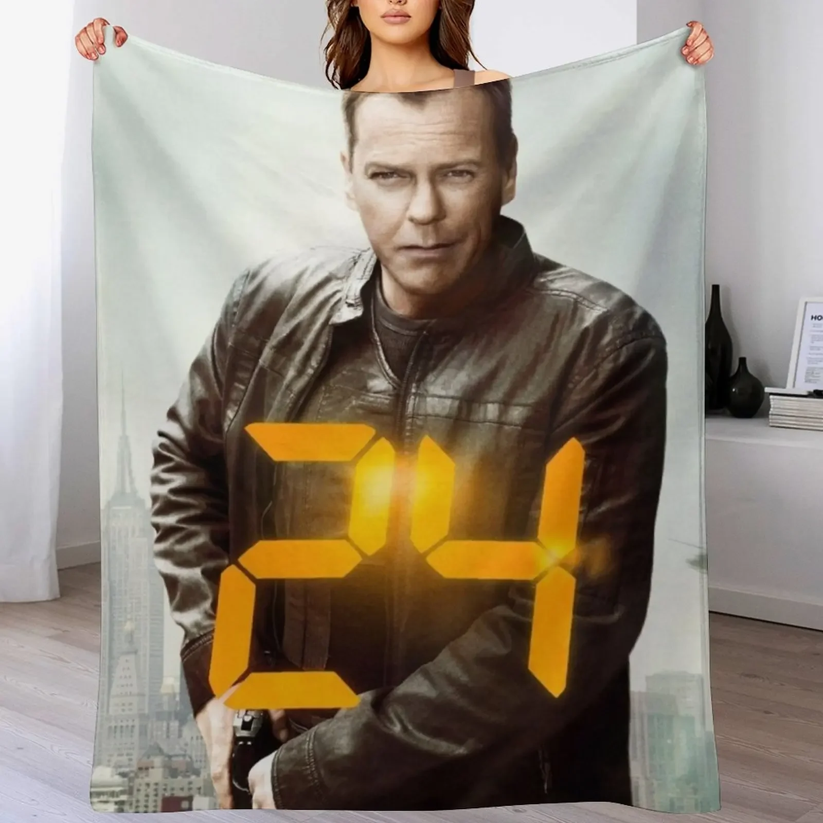 

Jack Bauer 24 Throw Blanket Picnic Luxury Brand Extra Large Throw Furrys Blankets