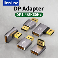 Unnlink 8K DisplayPort 1.4 Adapter DP Male to Female Extender Alloy Shell Female to Female Extension Connector Converter