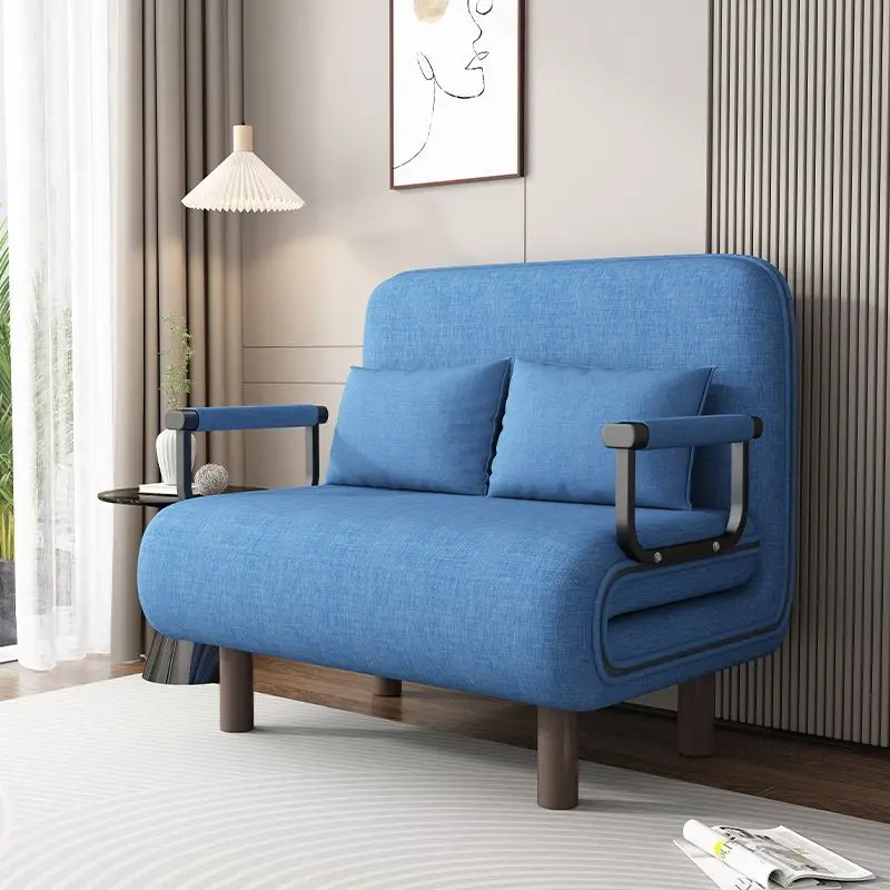 Folding sofa bed household reclining and sleeping dual-use integrated lazy sofa rental room apartment small folding bed
