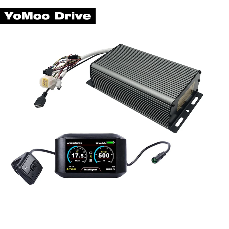 

Sabvoton SVMC7260-APT V2 1500W 2000W 48V 60V 72V DC 60A Phase 165A Brushless DC BLDC Hall Motor Controller with TFT 750C Display