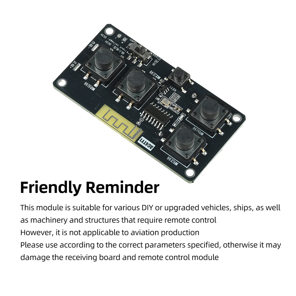 2,4G 4-Kanal DIY Montage Drahtloses Auto-Modul Fernbedienung für Bürstenlose ESC-Zubehörteile – Detail 14