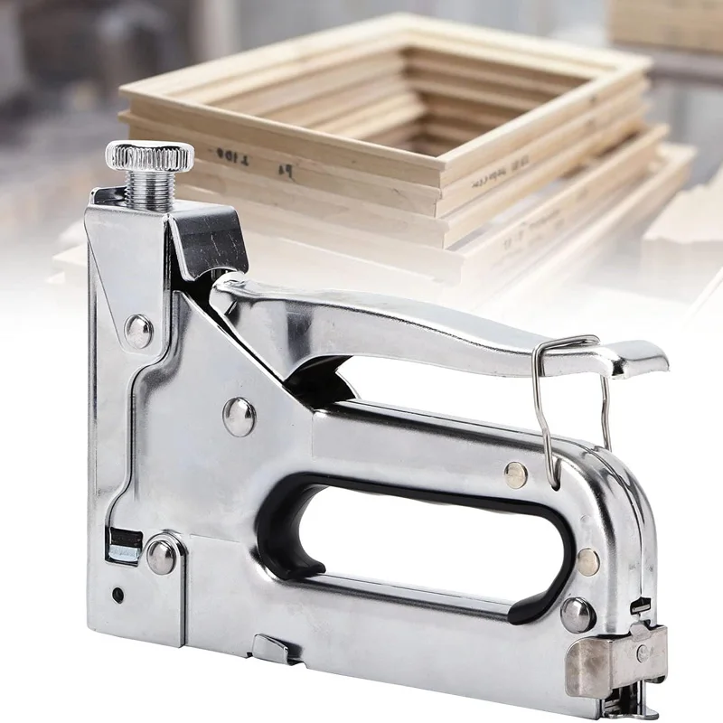 Manual stapler for fixing upholstery materials