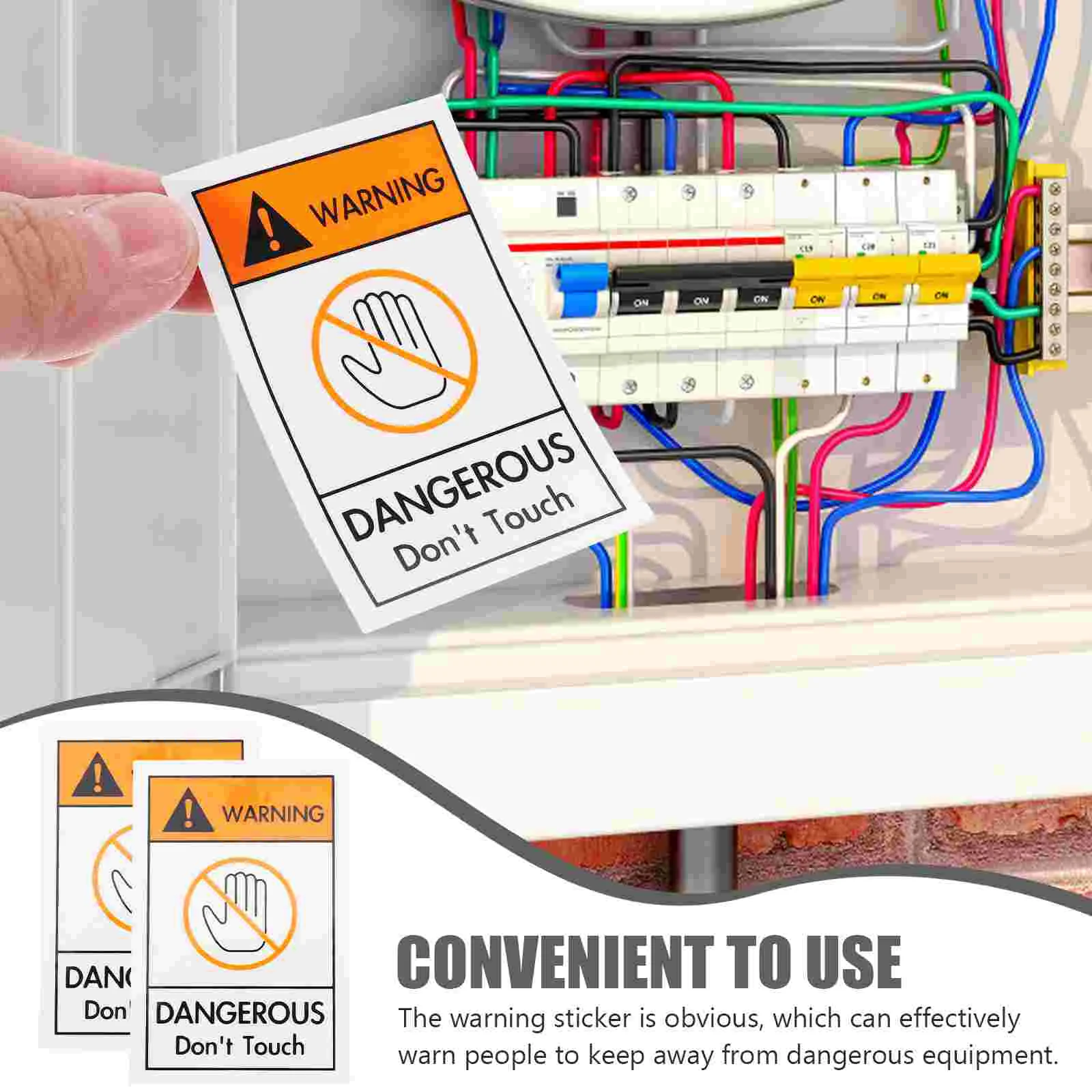 Étiquette de sécurité en iode, logo attro, emblèmes, panneaux de sécurité pour machine, sans contact, ne pas signer, anglais complet, 2 pièces emballées