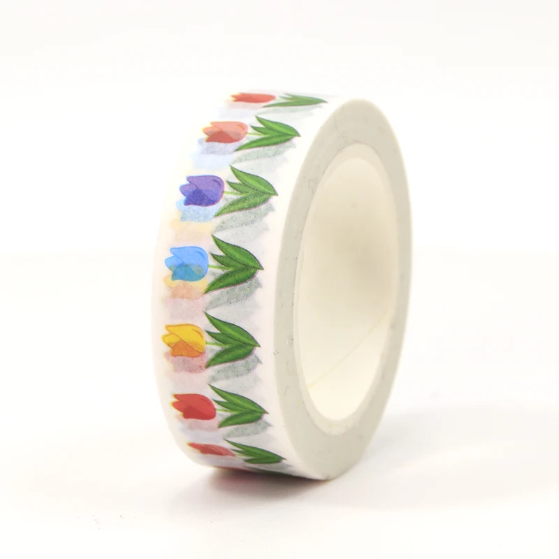 NEW Spring 10PCS. Decor Flowers Tulip Easter Washi Tapes Scrapbooking Journaling Adhesive Masking Tape Cute Papeleria