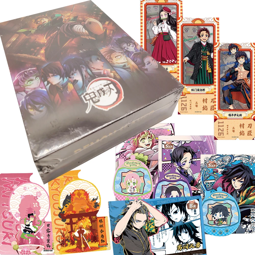 

Anime Demon Slayer Collection Cards for Boys Girls Fashion Exquisite Creative Art Popular Characters Peripherals Cards Toy Gift