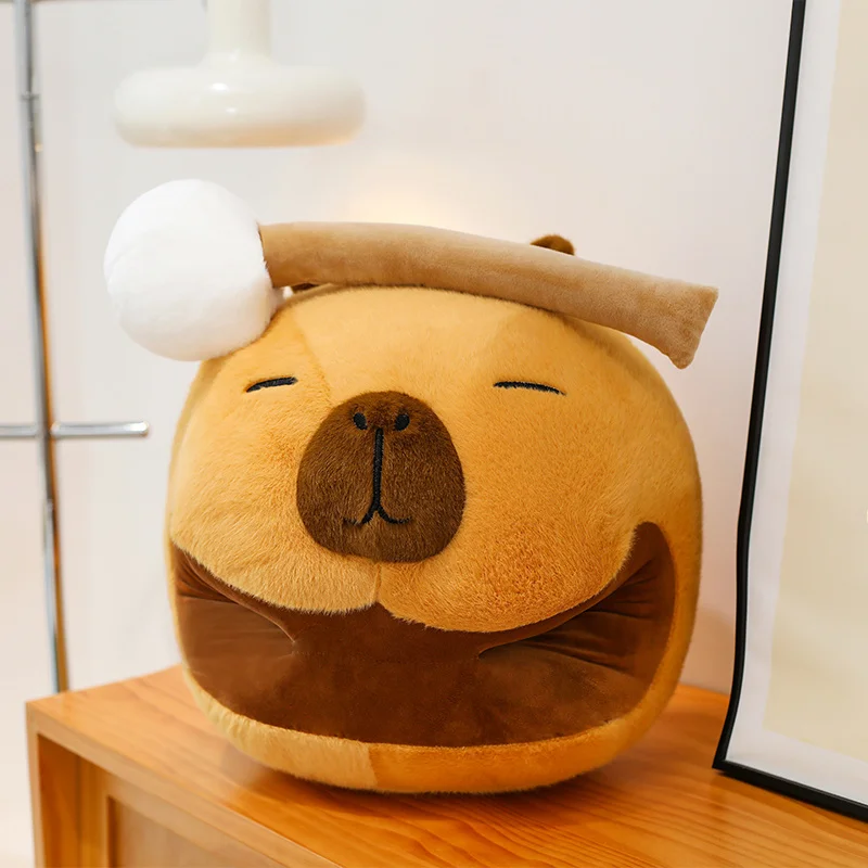 

Funny Wooden Fish Capybara Plush Toys Stuffed Chubby Cartoon Capybala Doll Cute Detachable Combination Toys Kids Game Props