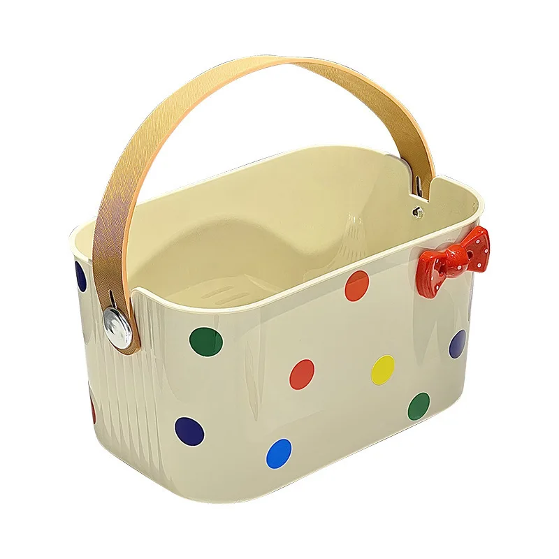 

hand basket, light luxury, simple and transparent, storage box, household bathroom, shampoo, cosmetics, bath storage basket.