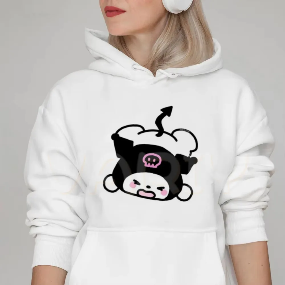 Новинка 2024, толстовки для женщин Kuromi Mymelody, толстовки с графическим принтом, эстетичная модная повседневная толстовка с длинными рукавами для девочек Новинка 2024, толстовки для женщин Kuromi Mymelody, толстовки с графическим принтом, эстетичная модная повседневная толстовка с длинными рукавами для девочек