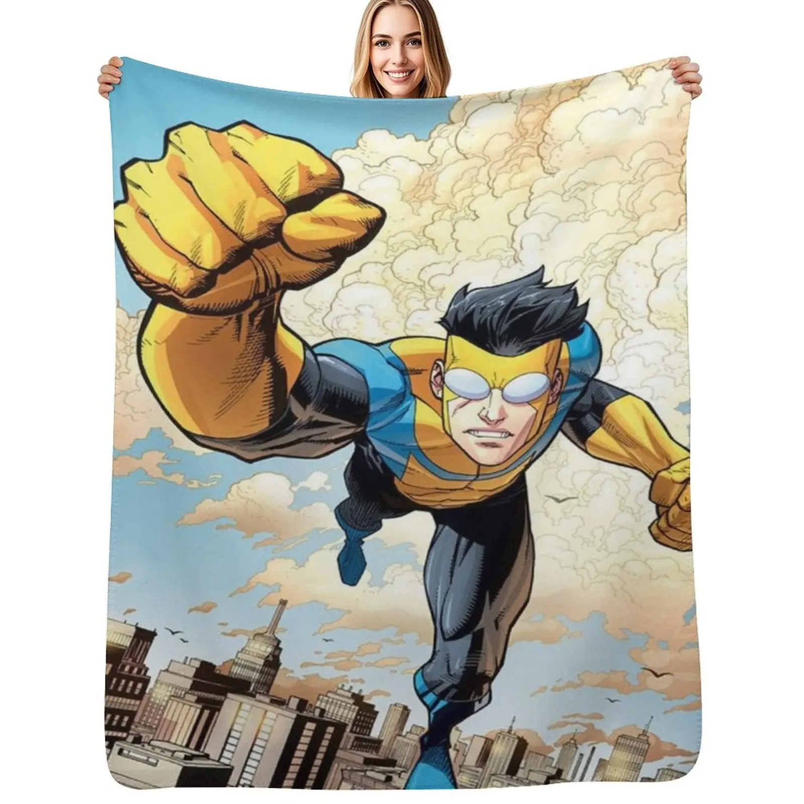 

Invincible Throw Blanket Decoratives Luxury Thicken Thermals For Travel Furry Blanket