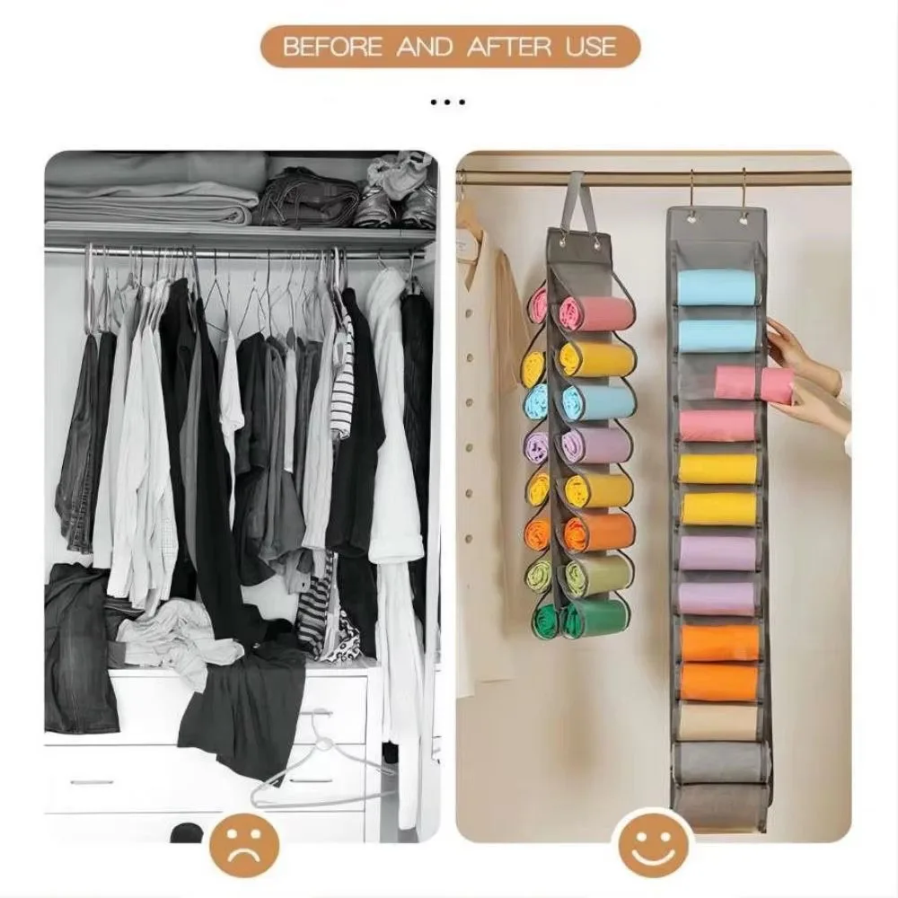 Yoga Clothes Storage Bag Leggings Storage Organizer Underwear Organizer Hanging Bag for Wardrobe Storage Underwear Accessories view 3