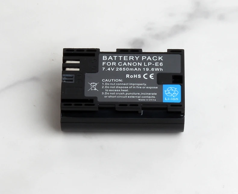 1-2pcs  LP-E6N Replace LP-E6N LP-E6 Battery for Canon EOS R R5 R6 80D 90D 60D 70D 5D IV 5DS R 7D Mark Camera Mark II
