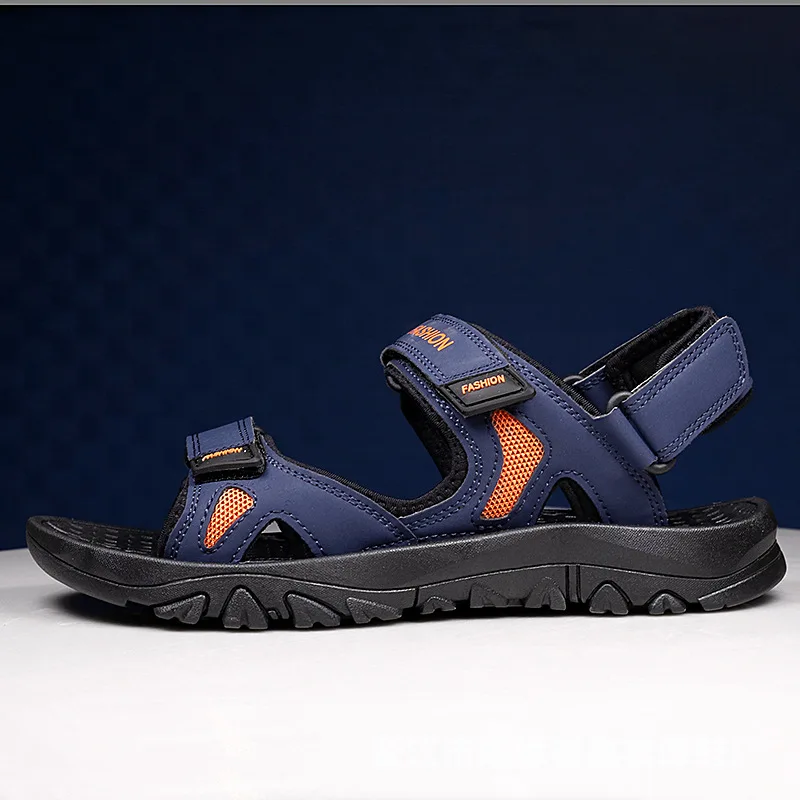 New Men'S Sandals Big Size 39-48 Leather Sandals For Men Outdoor Walking Men'S Summer Sandals Comfortable Men ShoesHH9