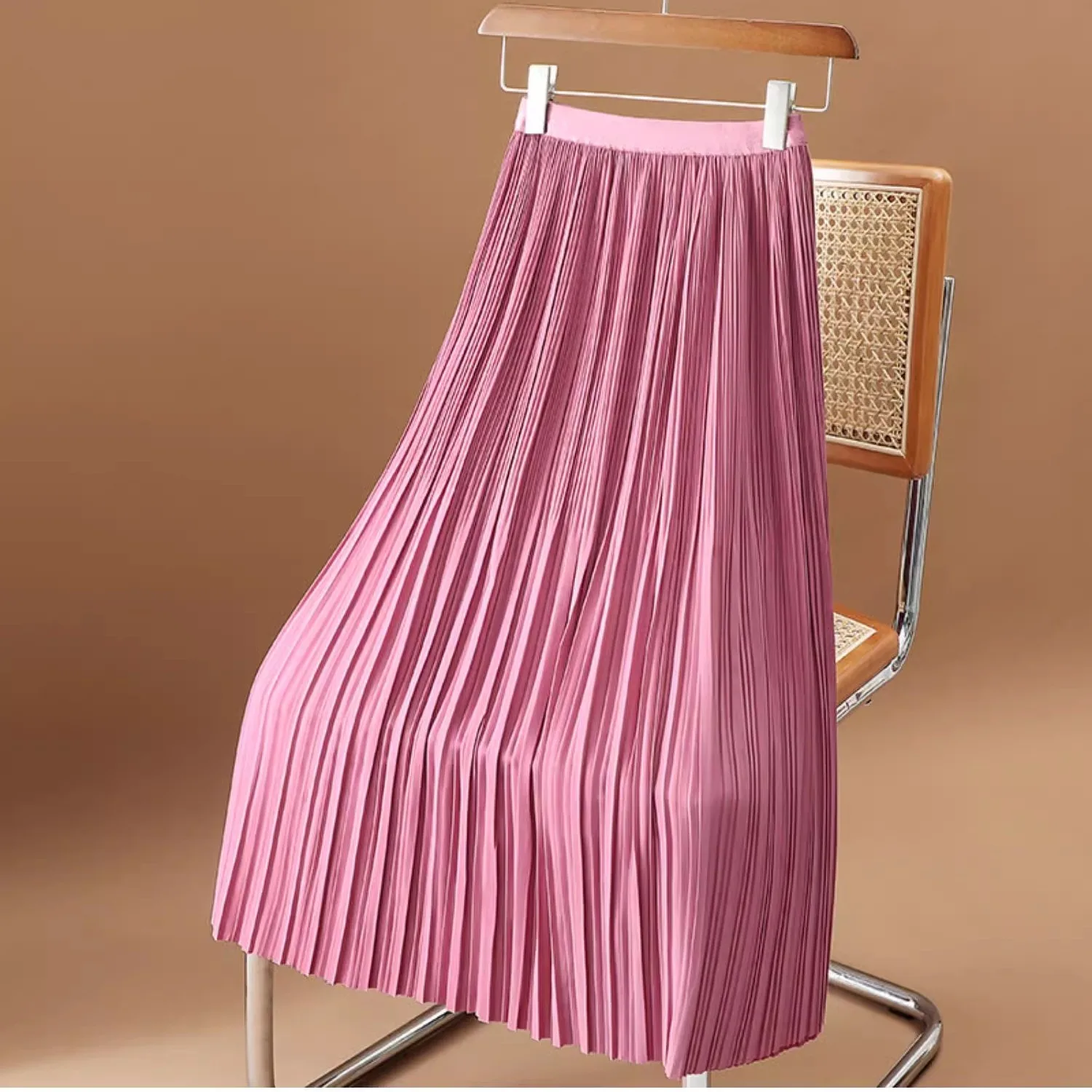 

Outlet Гуанчжоу, тринадцатый пол, брендовая драпированная юбка-миди трапециевидной формы, женская плиссированная юбка небольшого размера из полиэфирного волокна 00%