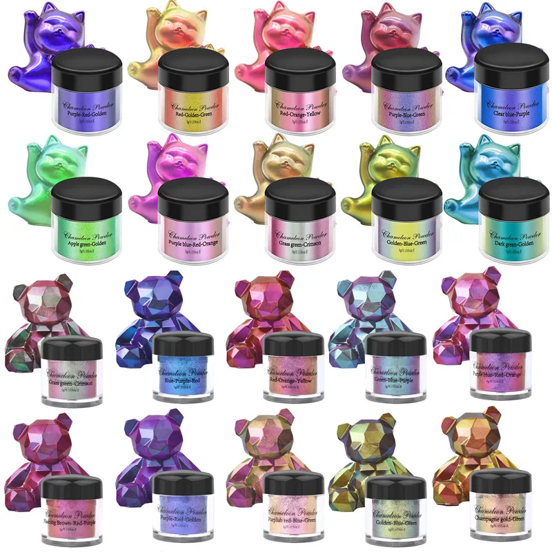 3g/Bottle Mirror Chameleons Pigment Pearl Gloss For Epoxy Resin Glitter Magic Dyed Powder Resin Dye DIY Jewelry Making Accessory