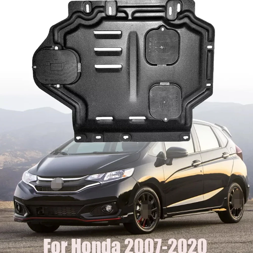 

High Quality Car Engine Splash Shield Under Guards Mudguards Black For Honda Fit 2007-2020 Car Accessories Engine Chassis Guard