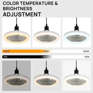 Smart ceiling fan with remote control, lighting lamp, E27 converter, 85-265v, bedroom lighting base and living room, 3 in 1 12 Main Sales Ceiling Fan Remote Control - №11