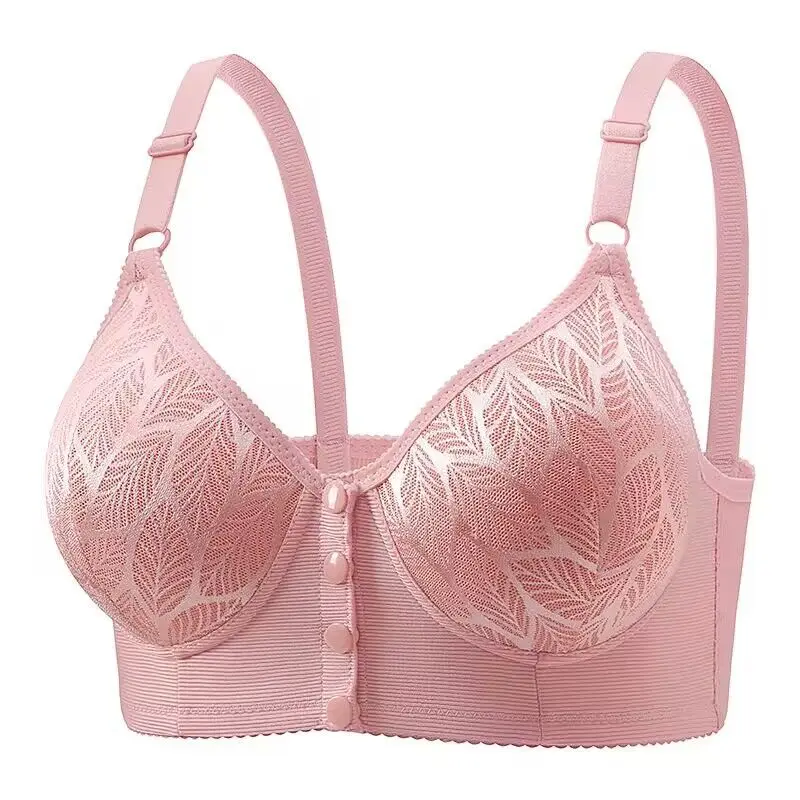 Women 36-46 B/C Lingerie Bra Wire Free Front Closure Bralette Tops Confortable Underwear U-shaped Back Brassiere Bras