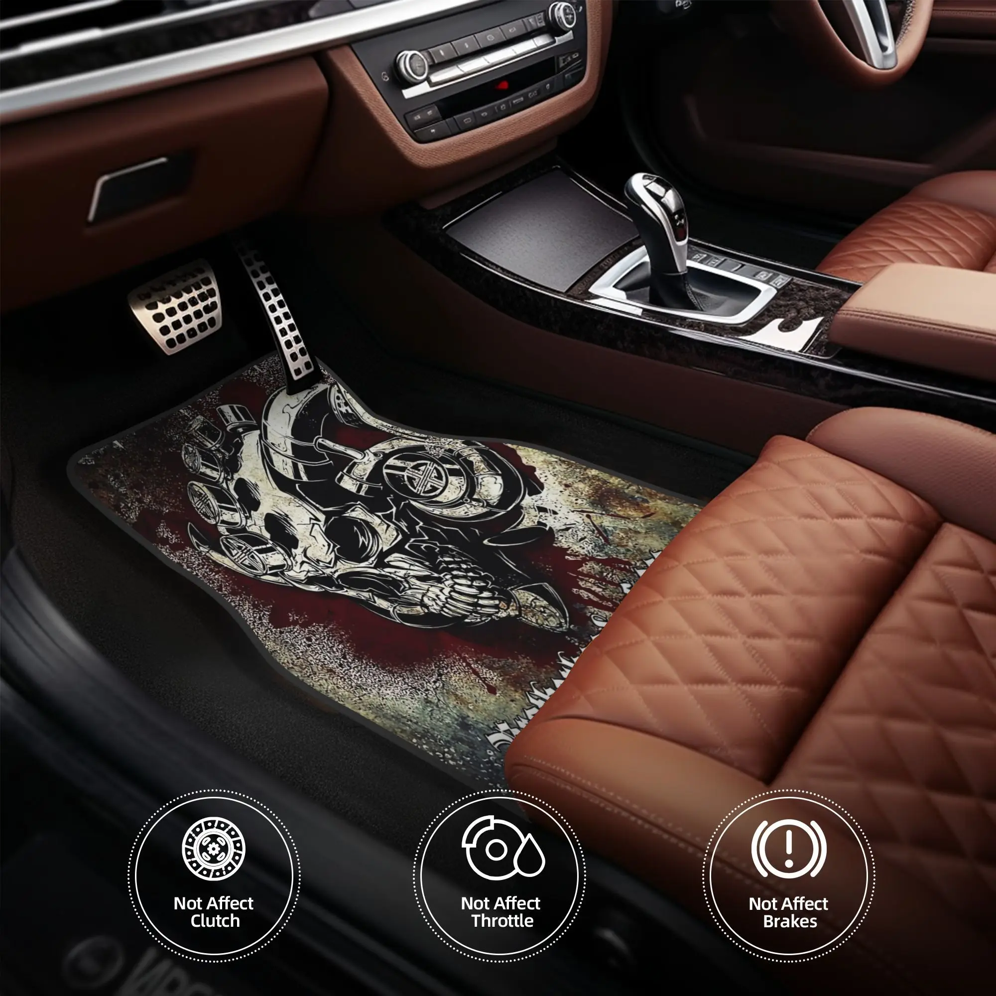 4pcs Ektomorf Band Artwork Car Floor Mats, Durable, Fit For Cars, Ideal Gift, Vehicle Interior Mats, Playful Design, Durable Mat