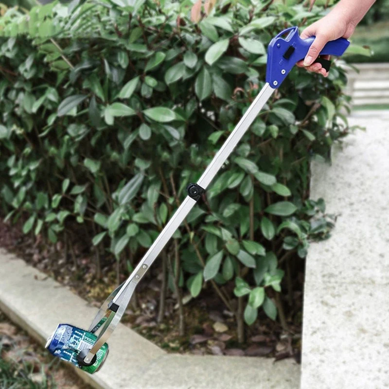 new design extra long foldable arm extension reacher grabber easy reach pick up tool garbage trash rubbish clip household