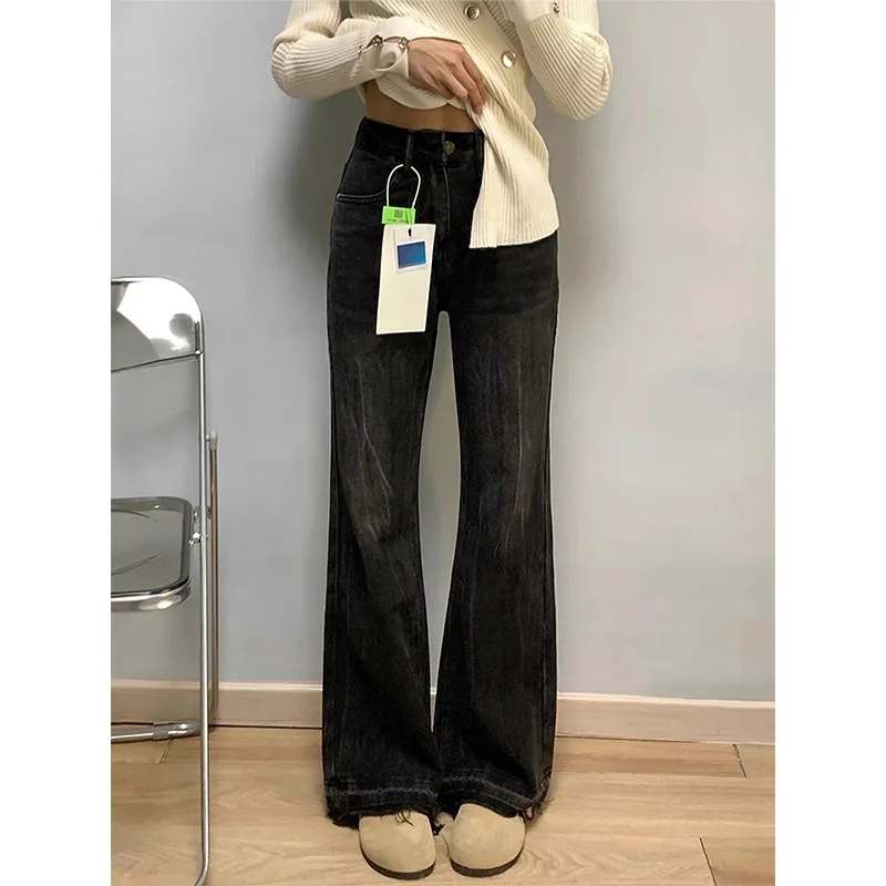 Jeans Stretch Women'S Trousers Western Cowgirl American Style Retro Vintage Female Denim Fashion Comfortable Tassels Fringe