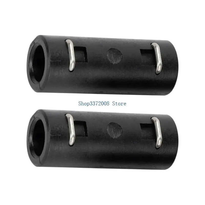 Clip Lock Pressure Washer Hose Adapter 2 Piece Black Connector Coupler Set for Replacing Worn Hose Sections in Yard Cleanup