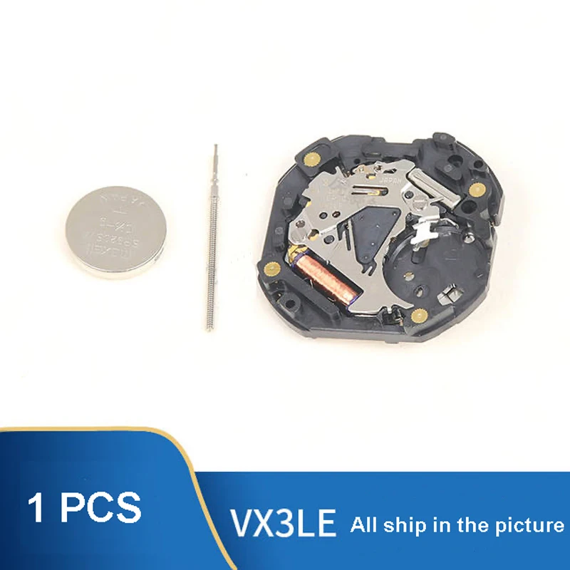 VX3L Quartz Movement Watch Accessories For VX3LE VX3L Quartz Movement with Battery & stem Replace 6-Hands Watch Repair parts