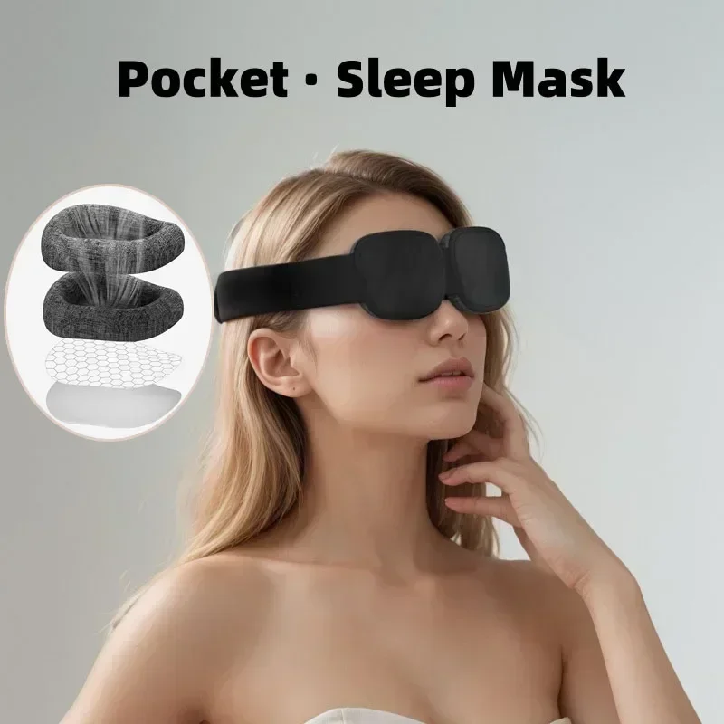 

3D Sleeping Eye Mask Block Out Light Sleep Mask for Eyes Slaapmasker Eye Shade Blindfold Sleeping Aid Mask Eyepatch Adjustable