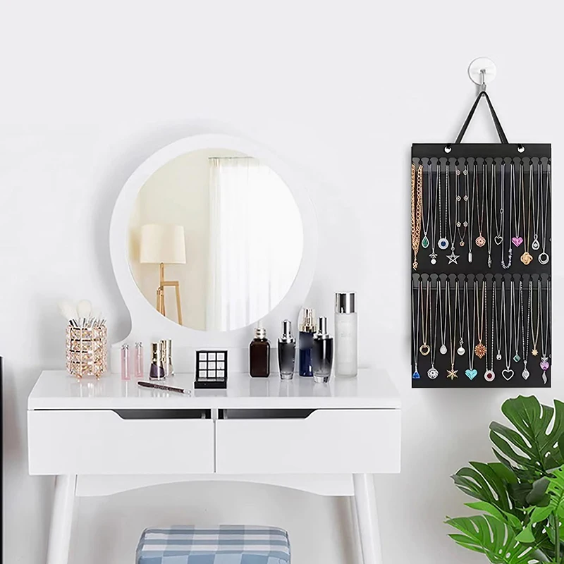 Single Sided Felt Hanging Jewelry Organizer Bag