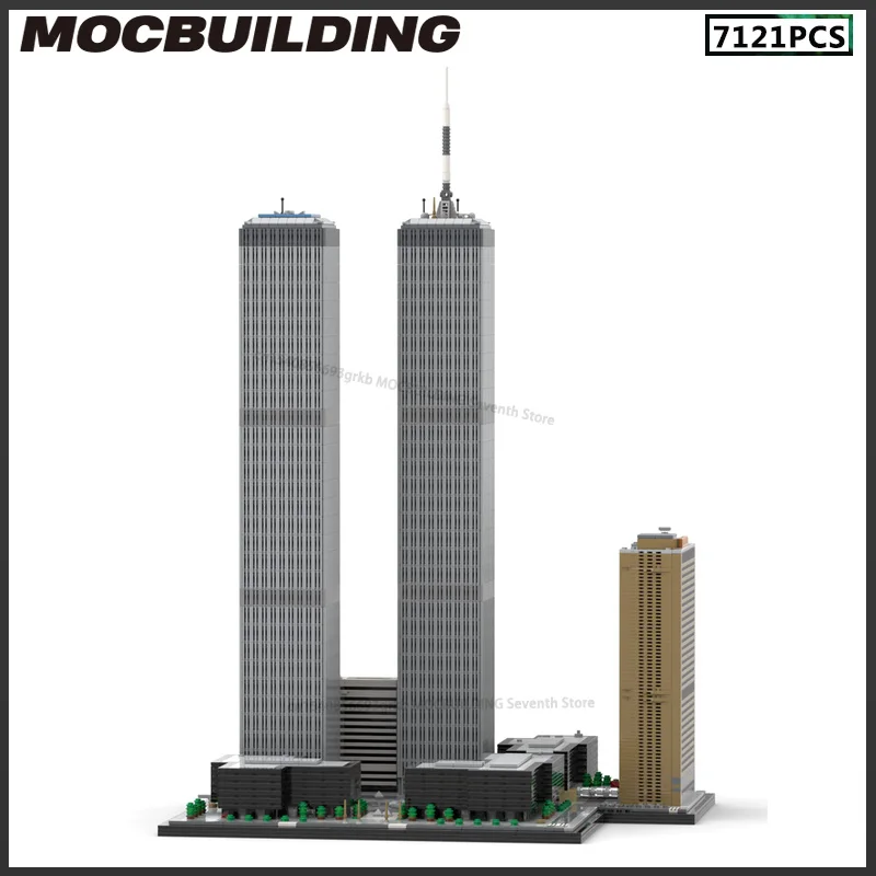 1:800 Scale Skylines MOC Building Block World Trade Center Complex Architecture Street View Model Toys Technology Bricks Gifts