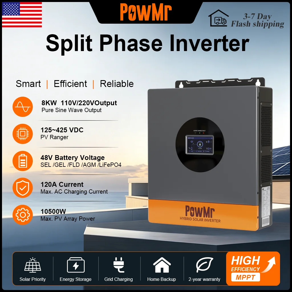 Solar System Orrery - PowMr 48V Hybrid Solar Inverter 8KW
