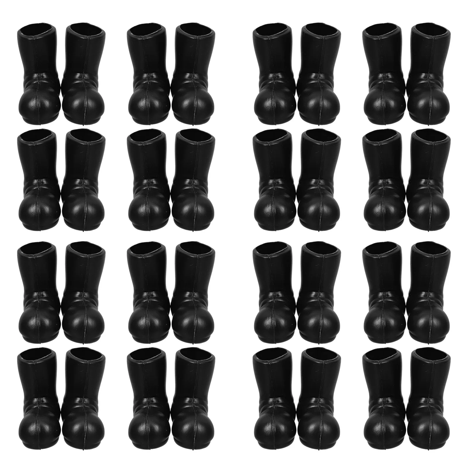 

50 Pcs Christmas Shoes Mini Boots Miniature Santa Claus Children Toy Adornments House Ornaments Black Xmas Props Micro Scene