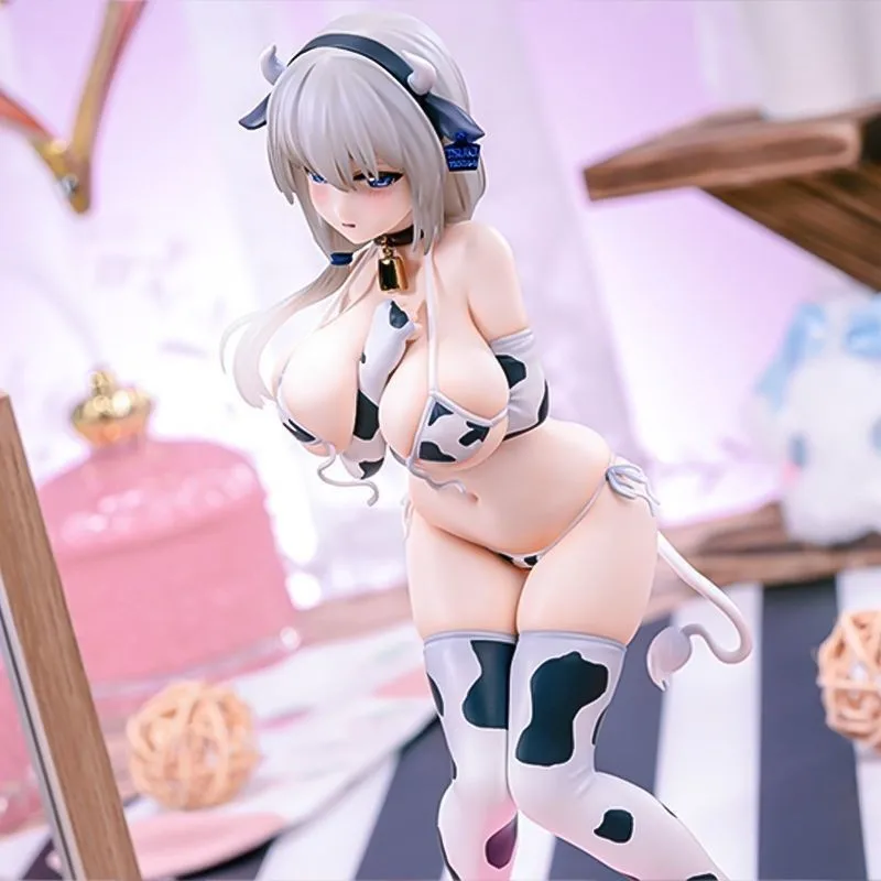 22cm Uzaki-Chan Wa Asobitai! Tsuki Uzaki Sexy Anime Girl Figure Dreamtech Cow Pattern Bikini Action Figure Adult Model Toys Gift