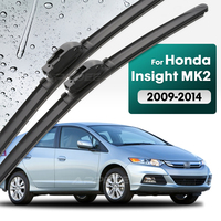 Silicone & rubber  Front Wiper Blades Set For Honda Insight MK2 2009 - 2014 Windshield Windscreen Window Brush 26\